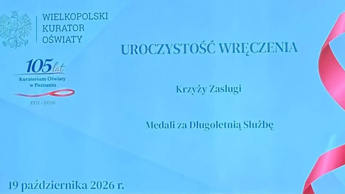 Krzyże Zasługi dla nauczycieli z Wielkopolski wręczone w Poznaniu