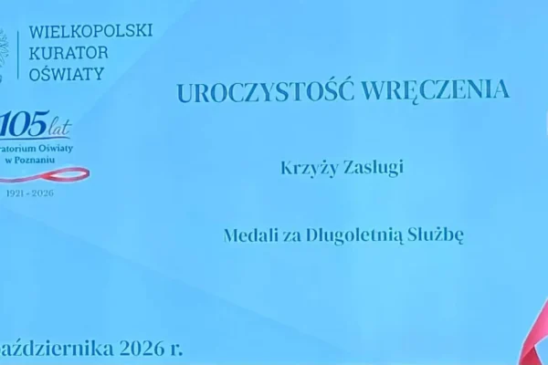 Krzyże Zasługi dla nauczycieli z Wielkopolski wręczone w Poznaniu