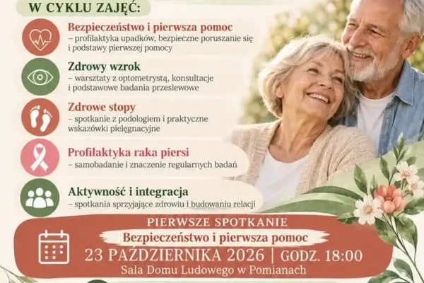 KGW Pomiany zaprasza seniorów na warsztaty „Zdrowy senior”