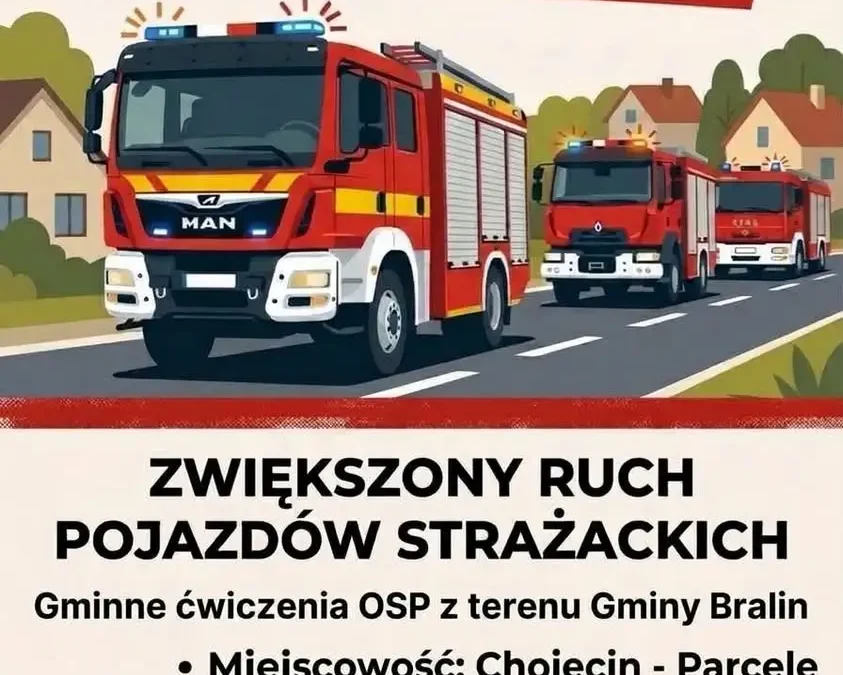 Ćwiczenia strażackie w Chojęcinie – mieszkańcy nie muszą się obawiać