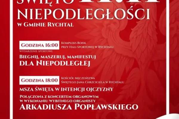 Rychtal uczci 108. rocznicę niepodległości – bieg, msza i koncert organowy