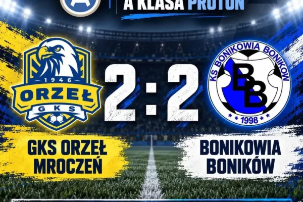 Remis 2:2 z Bonikowią Boników – Orzeł Mroczeń ratuje punkt w doliczonym czasie