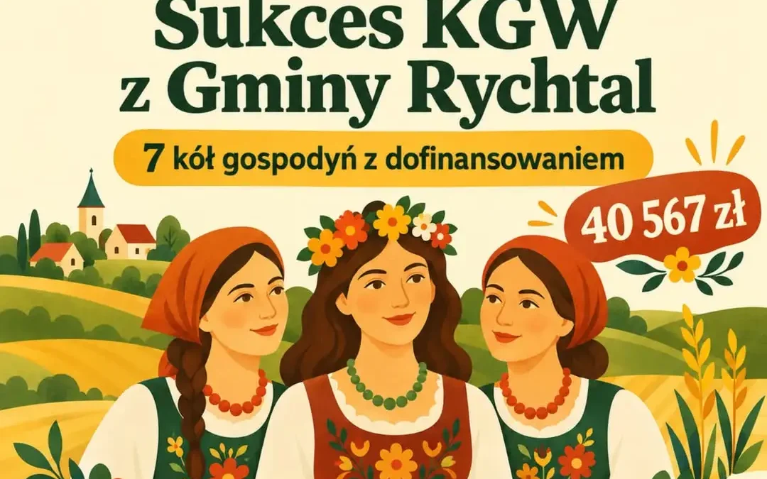 Siedem KGW z gminy Rychtal z dofinansowaniem w konkursie „Wielkopolska Wspiera Gospodynie Wiejskie”