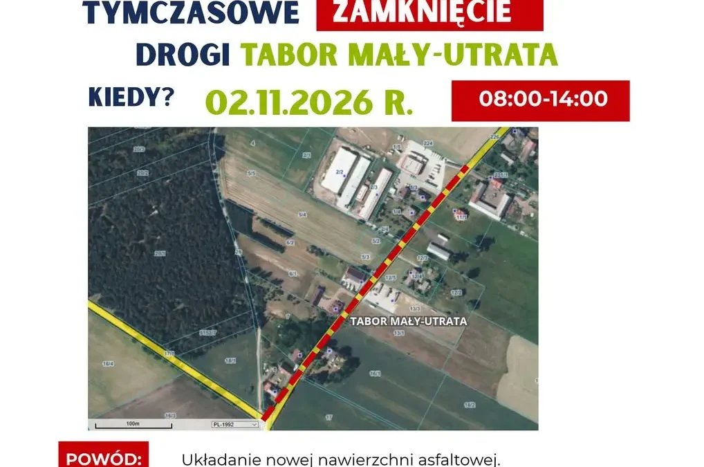 Remont w Taborze Małym-Utrata: droga nieprzejezdna 2 listopada