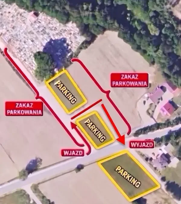 Zmiany w ruchu przy cmentarzu w Trzcinicy na Wszystkich Świętych