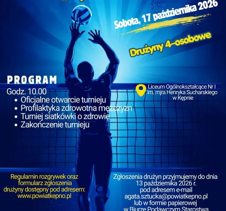 Turniej siatkówki o zdrowie „Męska Sprawa” – sport i profilaktyka w jednym