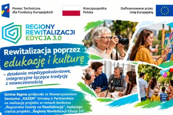 Kępno: seniorzy i młodzież razem w projekcie rewitalizacyjnym za 300 tys. zł