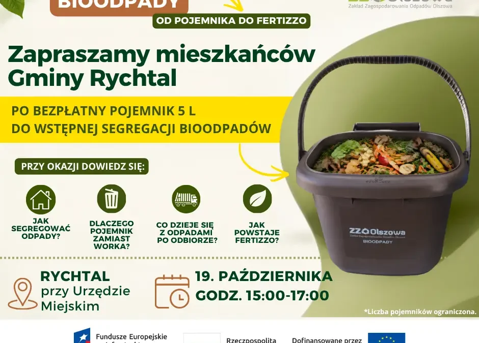 Rychtal: spotkanie o segregacji bioodpadów i darmowy pojemnik